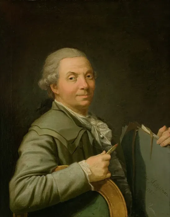 Framed Print : Self portrait, 1785. Creator: Per Hillestrom Framed Print : Self portrait, 1785. Creator: Per Hillestrom