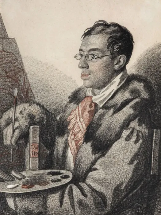 Framed Print : Self-Portrait, 1820-1823. Creator: Hampeln, Carl, von (1794-after 1880) Framed Print : Self-Portrait, 1820-1823. Creator: Hampeln, Carl, von (1794-after 1880)