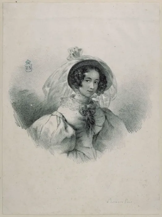 Framed Print : Self-Portrait, 1830s. Creator: Rosario Weiss Zorrilla, Maria del (1814-1843)
