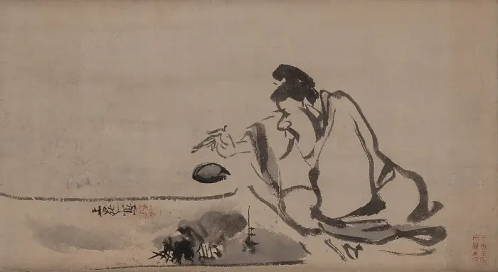 Framed Print : Self-portrait, 1832. Creator: Buncho; Tani (1763-1841) Framed Print : Self-portrait, 1832. Creator: Buncho; Tani (1763-1841)