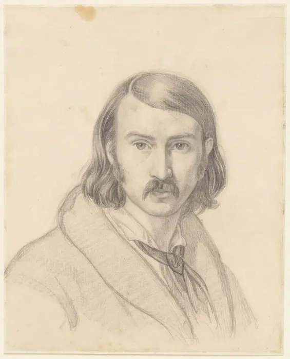 Framed Print : Self-Portrait, 1838. Creator: Friedrich Preller (German, 1804-1878) Framed Print : Self-Portrait, 1838. Creator: Friedrich Preller (German, 1804-1878)