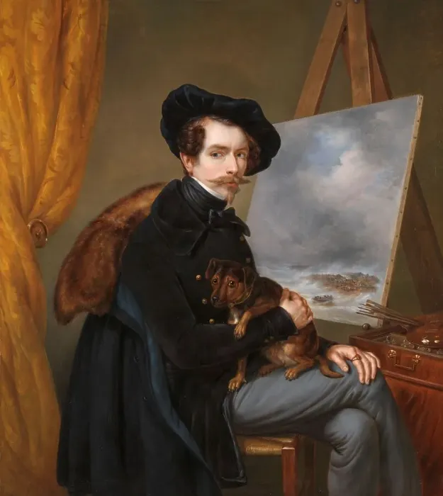 Framed Print : Self-Portrait, 1838. Creator: Johan Hendrick Louis Meijer