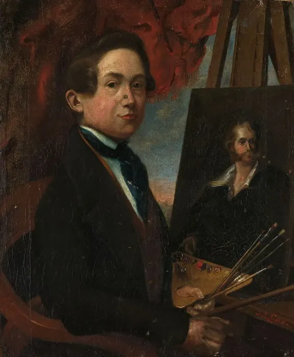 Framed Print : Self Portrait, 1839. Creator: Johannes Daniel Susan Framed Print : Self Portrait, 1839. Creator: Johannes Daniel Susan