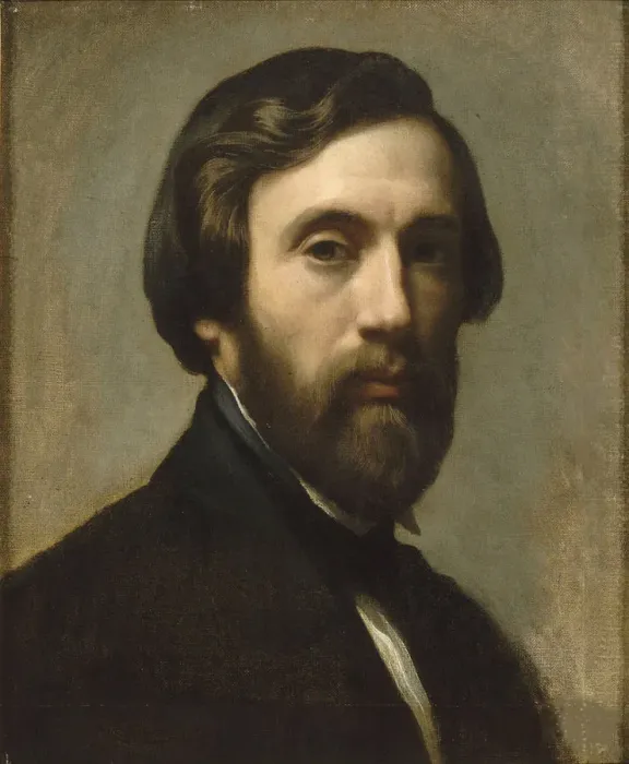 Framed Print : Self-Portrait, 1841. Artist: Gleyre, Charles (1808-1874) Framed Print : Self-Portrait, 1841. Artist: Gleyre, Charles (1808-1874)