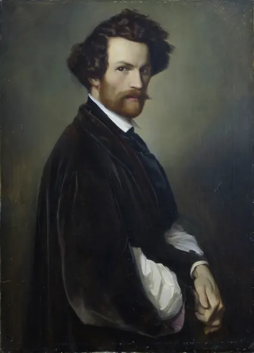 Framed Print : Self-portrait, 1846. Creator: Heubel, Alexander (1813-1847) Framed Print : Self-portrait, 1846. Creator: Heubel, Alexander (1813-1847)