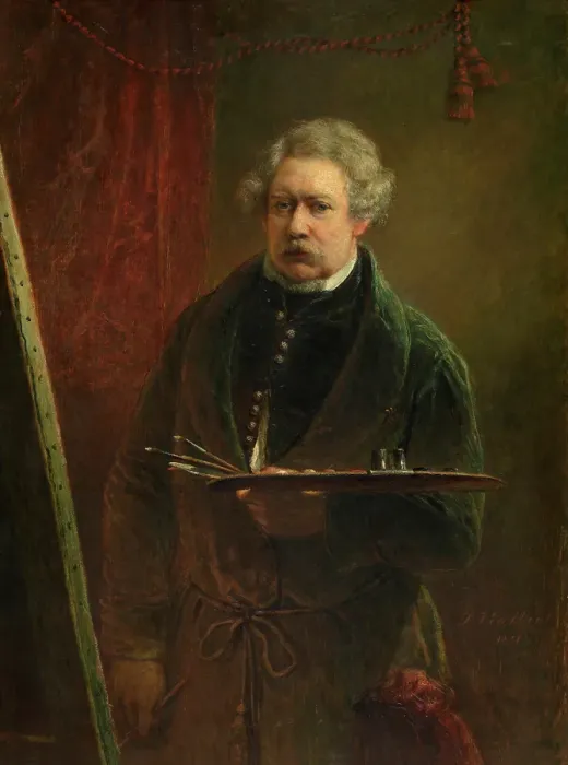 Framed Print : Self Portrait, 1851. Creator: Jakob Josef Eeckhout Framed Print : Self Portrait, 1851. Creator: Jakob Josef Eeckhout