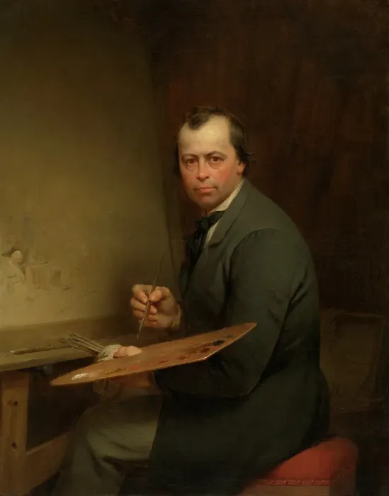 Framed Print : Self Portrait, 1854. Creator: Ferdinand De Braekeleer Framed Print : Self Portrait, 1854. Creator: Ferdinand De Braekeleer