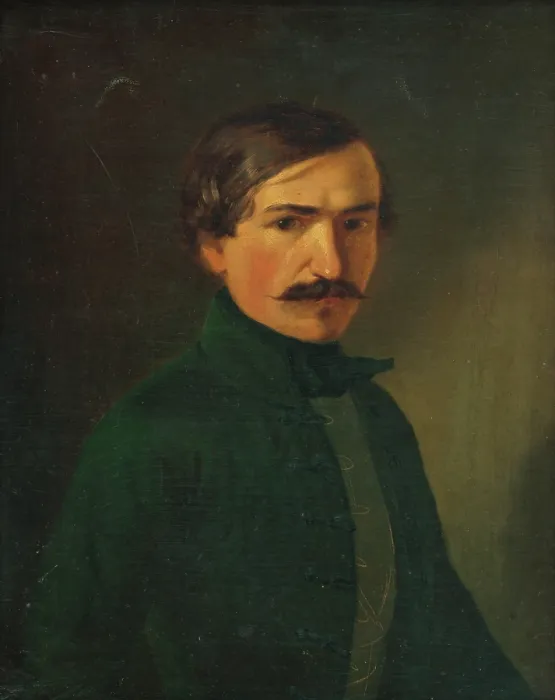 Framed Print : Self-portrait, 1855. Creator: Frantisek Klimkovic Framed Print : Self-portrait, 1855. Creator: Frantisek Klimkovic