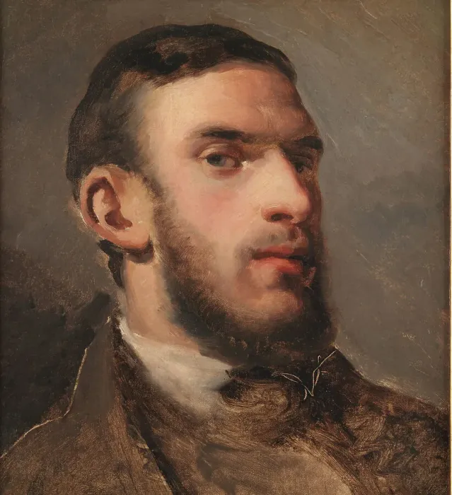 Framed Print : Self-Portrait, 1857-1858. Creator: Camille Pissarro Framed Print : Self-Portrait, 1857-1858. Creator: Camille Pissarro