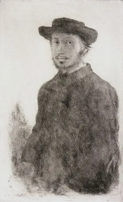 Framed Print : Self-Portrait, 1857. Creator: Edgar Degas Framed Print : Self-Portrait, 1857. Creator: Edgar Degas