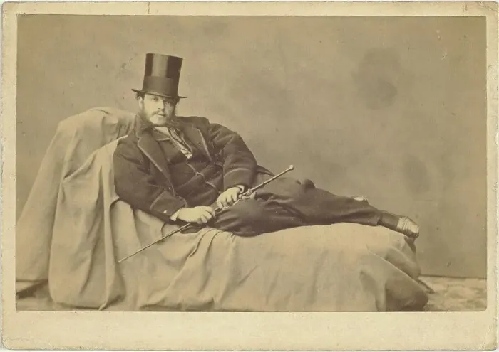 Framed Print : Self portrait, about 1858. Creator: Adrien Alban Tournachon Framed Print : Self portrait, about 1858. Creator: Adrien Alban Tournachon