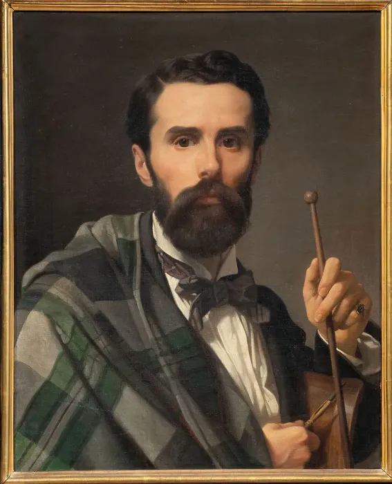 Framed Print : Self-portrait, 1858. Creator: Mussini, Luigi (1813-1888) Framed Print : Self-portrait, 1858. Creator: Mussini, Luigi (1813-1888)