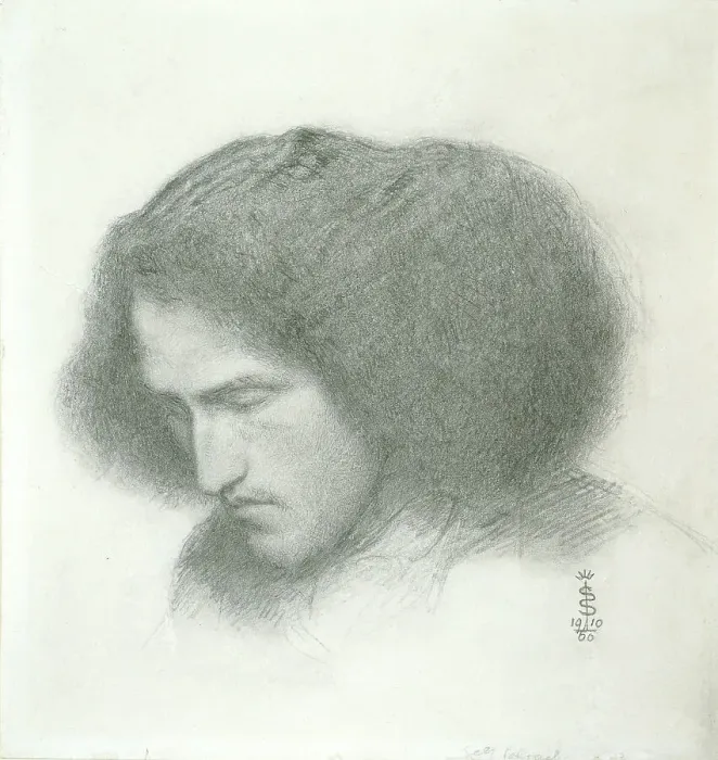 Framed Print : Self-Portrait, 1860. Creator: Simeon Solomon Framed Print : Self-Portrait, 1860. Creator: Simeon Solomon