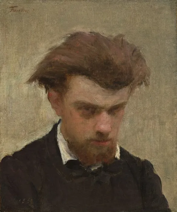 Framed Print : Self-Portrait, 1861. Creator: Henri Fantin-Latour