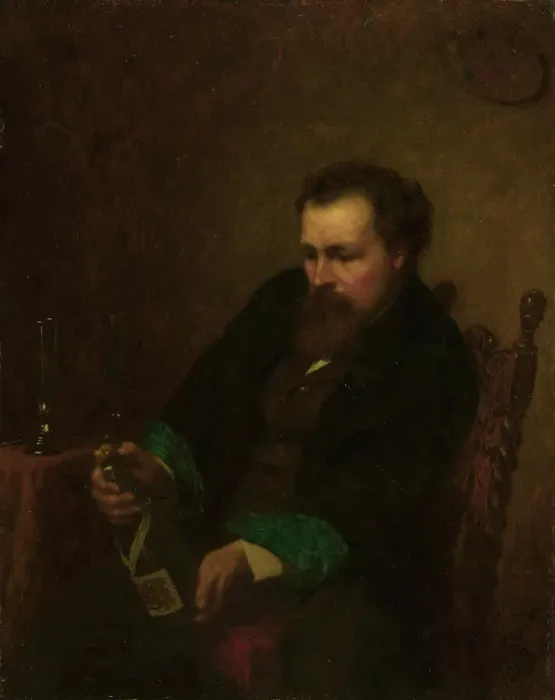 Framed Print : Self-Portrait, 1863. Creator: Eastman Johnson Framed Print : Self-Portrait, 1863. Creator: Eastman Johnson