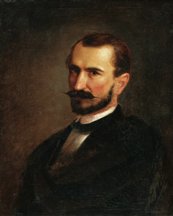 Framed Print : Self-portrait, 1870-1875. Creator: Vojtech Klimkovic Framed Print : Self-portrait, 1870-1875. Creator: Vojtech Klimkovic
