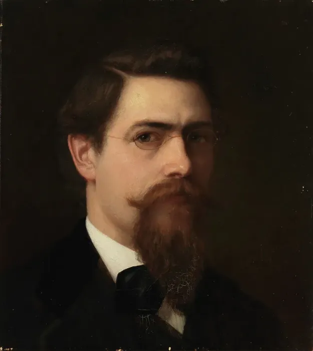 Framed Print : Self-Portrait, 1871. Creator: Arvid Liljelund Framed Print : Self-Portrait, 1871. Creator: Arvid Liljelund