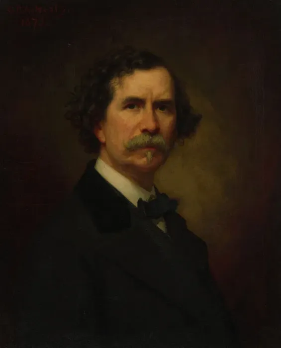 Framed Print : Self-Portrait, 1873. Creator: George Peter Alexander Healy Framed Print : Self-Portrait, 1873. Creator: George Peter Alexander Healy