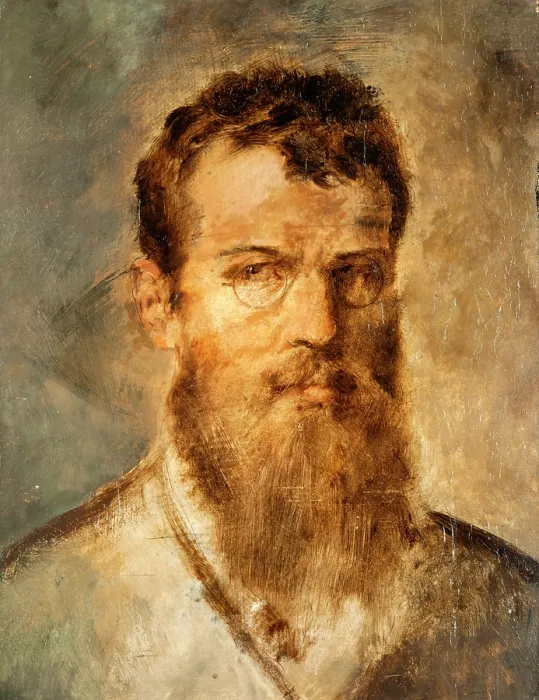 Framed Print : Self-portrait, 1874. Creator: Lenbach, Franz, von (1836-1904) Framed Print : Self-portrait, 1874. Creator: Lenbach, Franz, von (1836-1904)