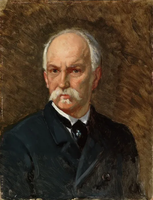 Framed Print : Self-Portrait, 1880-1890. Creator: Adolf von Becker Framed Print : Self-Portrait, 1880-1890. Creator: Adolf von Becker