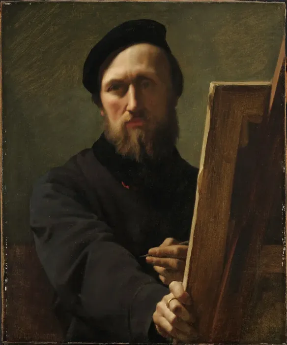 Framed Print : Self-portrait, 1880. Creator: Flandrin, Hippolyte (1809-1864) Framed Print : Self-portrait, 1880. Creator: Flandrin, Hippolyte (1809-1864)