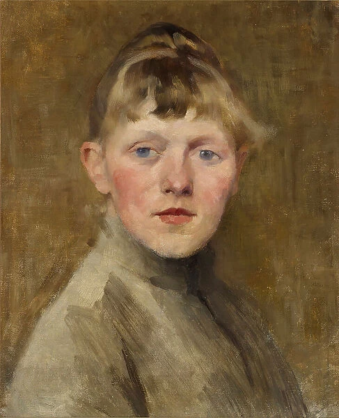 Self-Portrait, 1884-1885. Creator: Schjerfbeck, Helene (1862-1946)