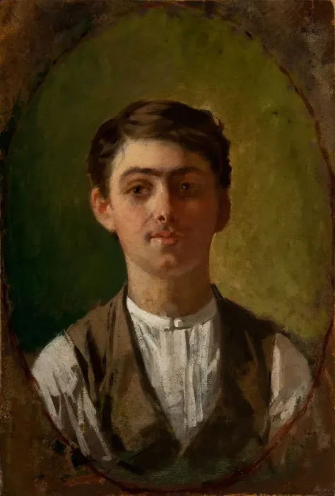 Framed Print : Self-Portrait, 1885-1886. Creator: Pellizza da Volpedo, Giuseppe (1868-1907) Framed Print : Self-Portrait, 1885-1886. Creator: Pellizza da Volpedo, Giuseppe (1868-1907)