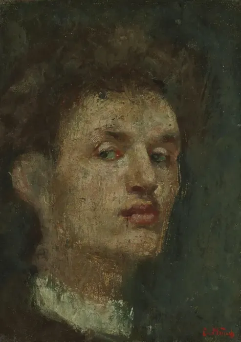 Framed Print : Self-Portrait, 1886. Creator: Edvard Munch Framed Print : Self-Portrait, 1886. Creator: Edvard Munch