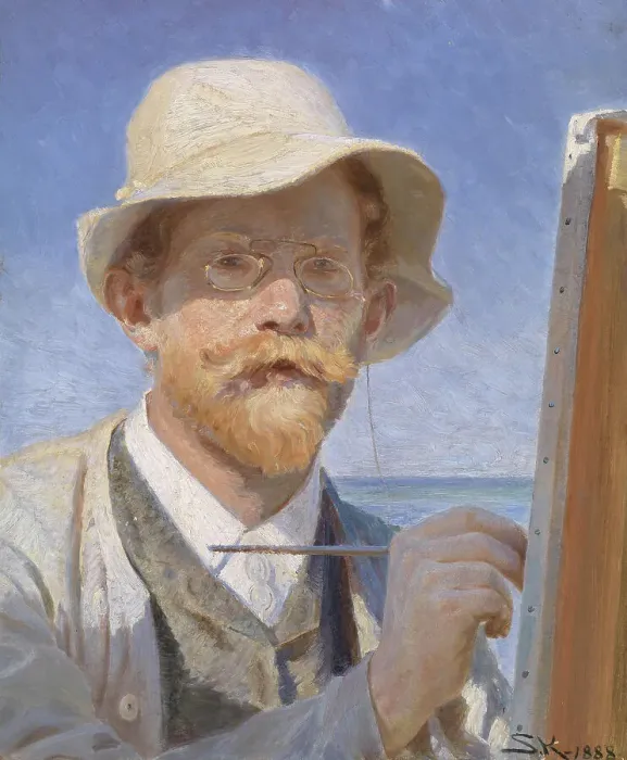 Framed Print : Self-portrait, 1888. Creator: Krøyer, Peder Severin (1851-1909) Framed Print : Self-portrait, 1888. Creator: Krøyer, Peder Severin (1851-1909)