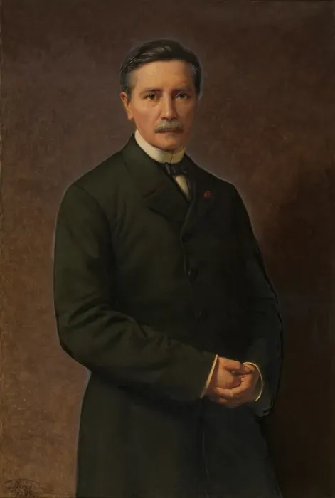 Framed Print : Self Portrait, 1889. Creator: Godfried Guffens Framed Print : Self Portrait, 1889. Creator: Godfried Guffens