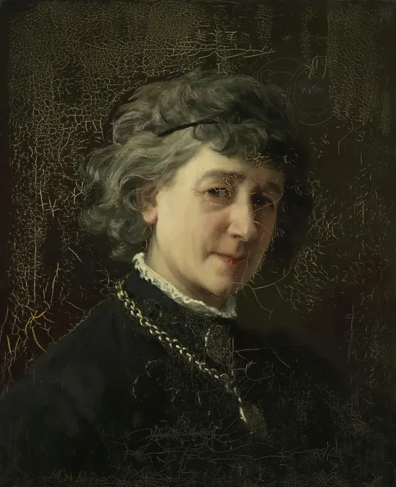 Framed Print : Self-Portrait, 1890. Creator: Johanne Mathilde Dietrichson Framed Print : Self-Portrait, 1890. Creator: Johanne Mathilde Dietrichson