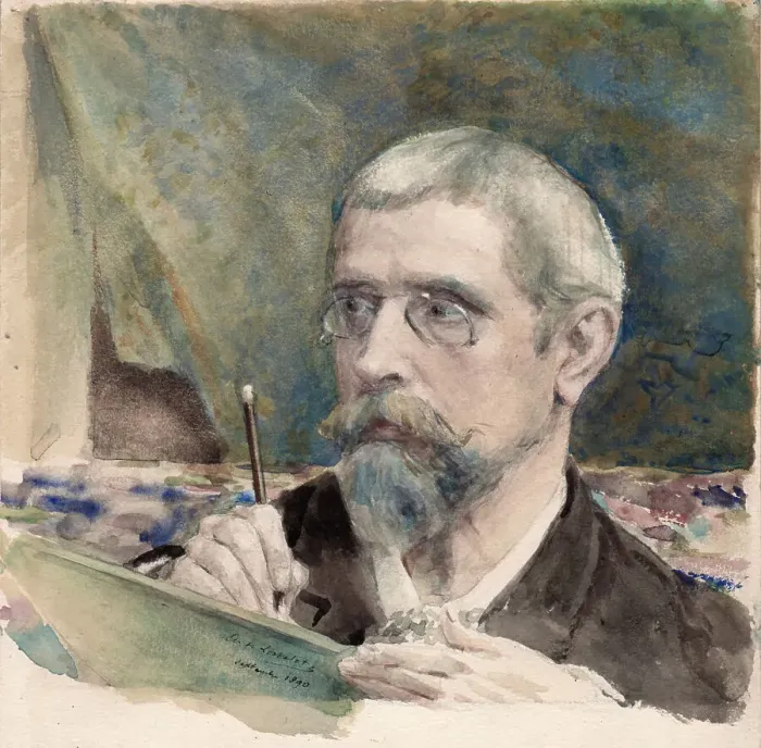 Framed Print : Self-portrait, 1890. Creator: Lostalot, Alfred de (1837-1909) Framed Print : Self-portrait, 1890. Creator: Lostalot, Alfred de (1837-1909)