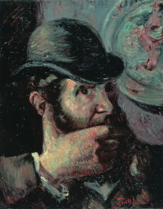 Framed Print : Self-Portrait, 1890s. Artist: Guillaumin, Jean-Baptiste Armand (1841-1927) Framed Print : Self-Portrait, 1890s. Artist: Guillaumin, Jean-Baptiste Armand (1841-1927)