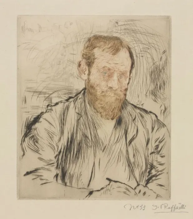 Framed Print : Self-Portrait, 1893. Creator: Jean-Francois Raffaelli (French, 1850-1924) Framed Print : Self-Portrait, 1893. Creator: Jean-Francois Raffaelli (French, 1850-1924)