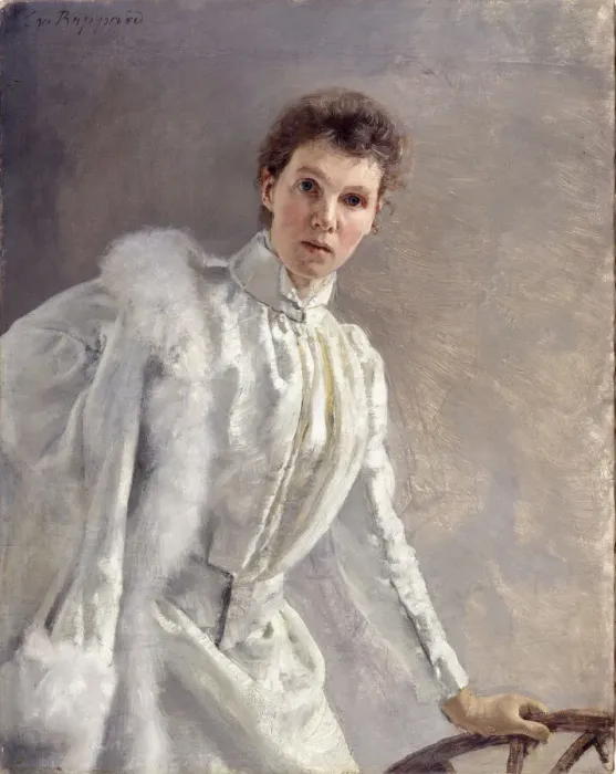 Framed Print : Self-Portrait, 1894. Creator: Rappard, Clara von (1857-1912) Framed Print : Self-Portrait, 1894. Creator: Rappard, Clara von (1857-1912)