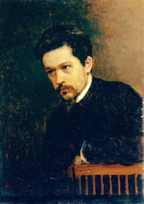 Framed Print : Self-Portrait, 1895. Artist: Yaroshenko, Nikolai Alexandrovich (1846-1898) Framed Print : Self-Portrait, 1895. Artist: Yaroshenko, Nikolai Alexandrovich (1846-1898)