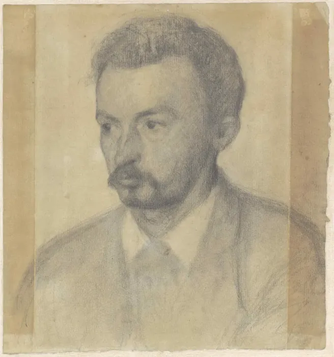 Framed Print : Self-Portrait, 1895. Creator: Hammershoi, Vilhelm (1864-1916) Framed Print : Self-Portrait, 1895. Creator: Hammershoi, Vilhelm (1864-1916)