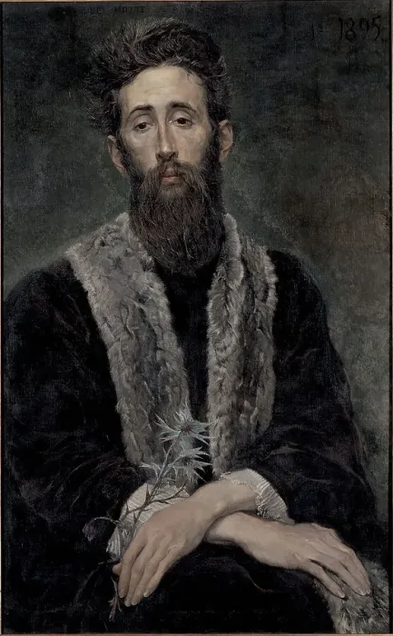 Framed Print : Self-portrait, 1895. Creator: Motte, Émile (1860-1931) Framed Print : Self-portrait, 1895. Creator: Motte, Émile (1860-1931)