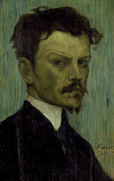 Self portrait, 1895. Creator: Olof Sager-Nelson