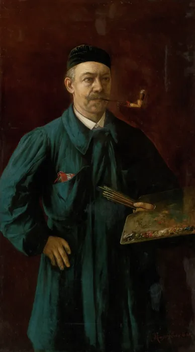 Framed Print : Self-Portrait, 1897. Creator: Eduard Majsch Framed Print : Self-Portrait, 1897. Creator: Eduard Majsch