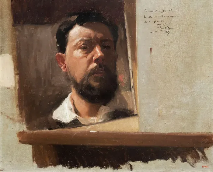 Framed Print : Self-portrait, 1897. Creator: Sorolla y Bastida; Joaquín (1863-1923) Framed Print : Self-portrait, 1897. Creator: Sorolla y Bastida; Joaquín (1863-1923)