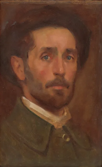 Framed Print : Self-Portrait, around 1900. Creator: Milan Thomka Mitrovsky Framed Print : Self-Portrait, around 1900. Creator: Milan Thomka Mitrovsky