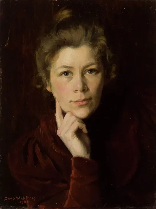 Framed Print : Self-Portrait, 1901. Creator: Dora Wahlroos Framed Print : Self-Portrait, 1901. Creator: Dora Wahlroos
