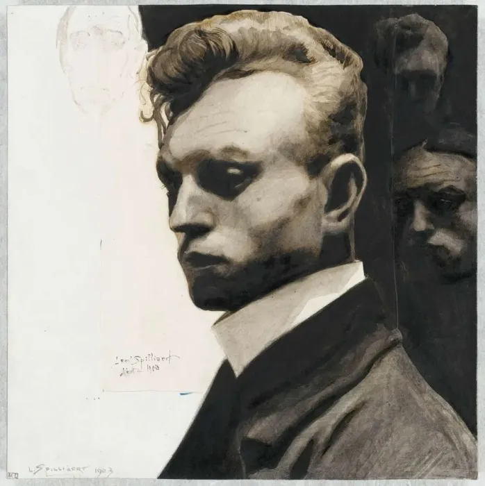 Framed Print : Self-Portrait, 1903. Creator: Spilliaert, Leon (1881-1946)