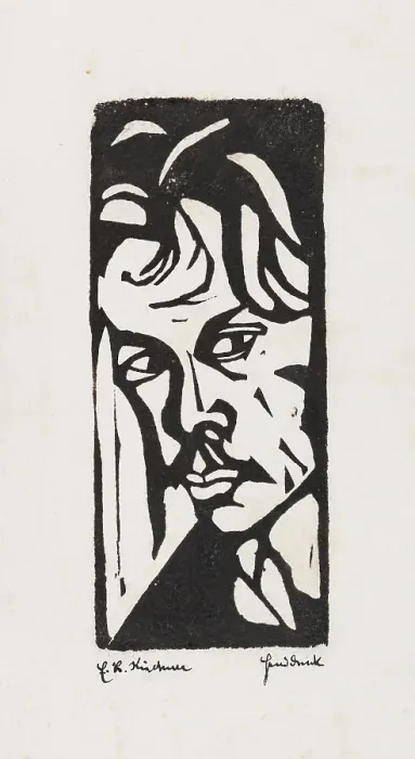 Framed Print : Self-portrait, 1905-1906. Creator: Kirchner, Ernst Ludwig (1880-1938) Framed Print : Self-portrait, 1905-1906. Creator: Kirchner, Ernst Ludwig (1880-1938)