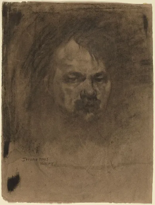 Framed Print : Self-Portrait, 1906. Creator: Jerome Myers Framed Print : Self-Portrait, 1906. Creator: Jerome Myers