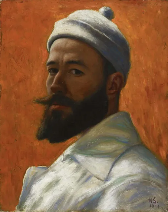 Framed Print : Self-Portrait, 1907. Creator: Hugo Simberg Framed Print : Self-Portrait, 1907. Creator: Hugo Simberg