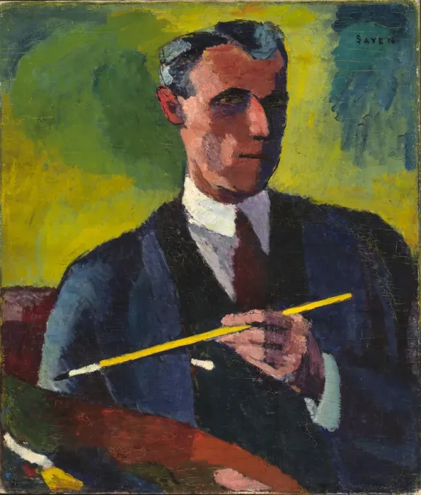 Framed Print : Self-Portrait, 1910-1913. Creator: Henry Lyman Sayen Framed Print : Self-Portrait, 1910-1913. Creator: Henry Lyman Sayen