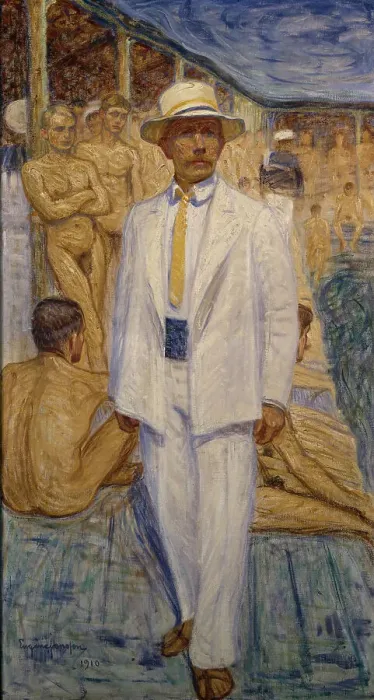 Framed Print : Self portrait, 1910. Creator: Eugène Jansson Framed Print : Self portrait, 1910. Creator: Eugène Jansson