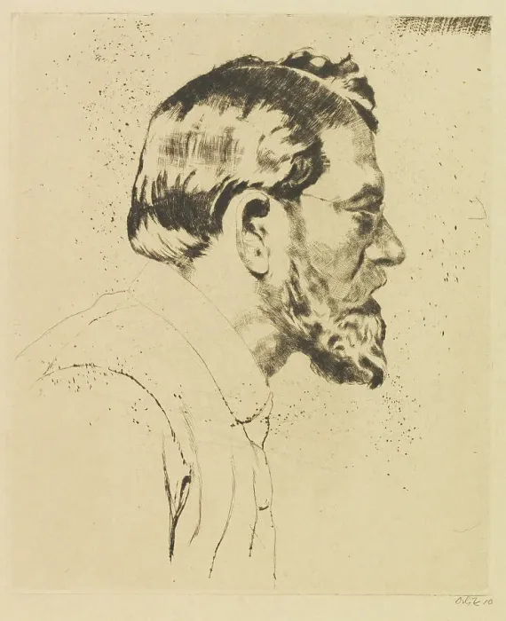 Framed Print : Self-Portrait, 1910. Creator: Orlik, Emil (1870-1932) Framed Print : Self-Portrait, 1910. Creator: Orlik, Emil (1870-1932)